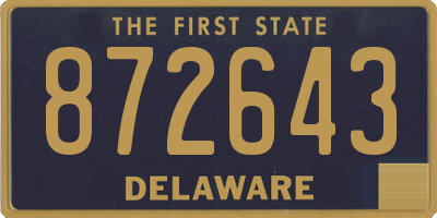 DE license plate 872643