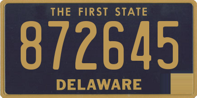 DE license plate 872645