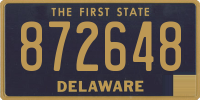 DE license plate 872648