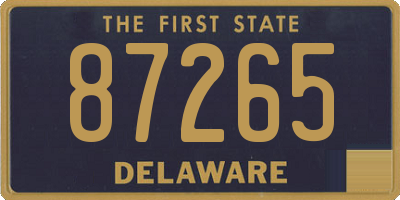 DE license plate 87265