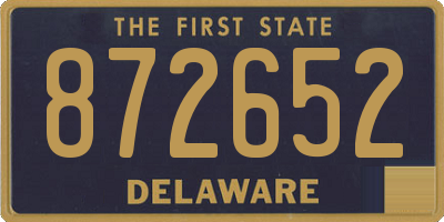 DE license plate 872652