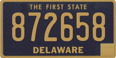 DE license plate 872658