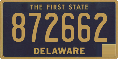 DE license plate 872662