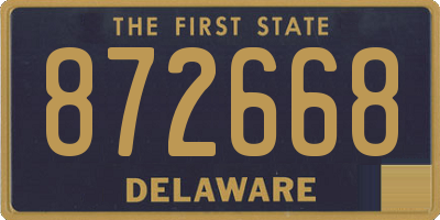 DE license plate 872668