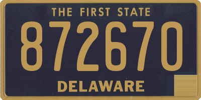 DE license plate 872670