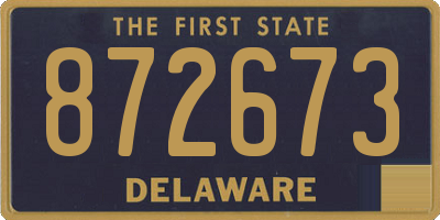 DE license plate 872673