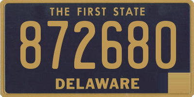 DE license plate 872680