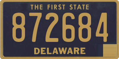 DE license plate 872684