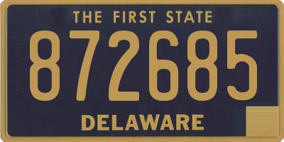 DE license plate 872685