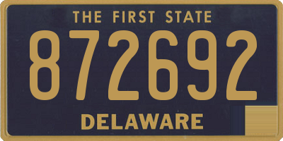 DE license plate 872692