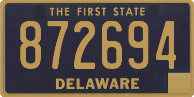 DE license plate 872694
