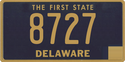 DE license plate 8727