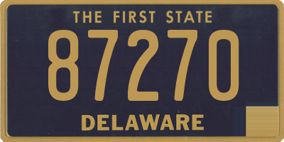 DE license plate 87270