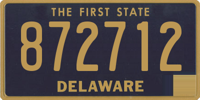 DE license plate 872712