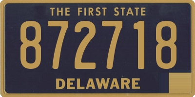 DE license plate 872718