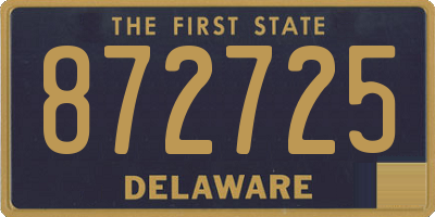 DE license plate 872725