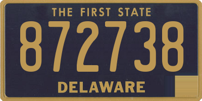 DE license plate 872738