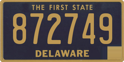DE license plate 872749