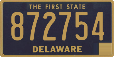 DE license plate 872754