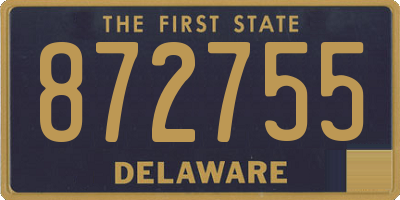 DE license plate 872755
