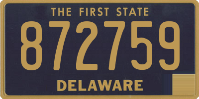 DE license plate 872759