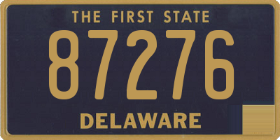DE license plate 87276
