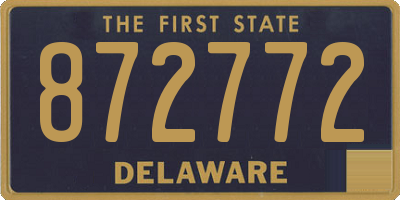 DE license plate 872772