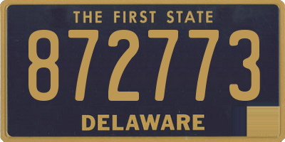 DE license plate 872773