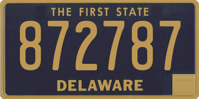 DE license plate 872787