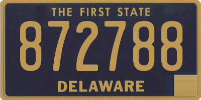 DE license plate 872788