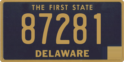 DE license plate 87281