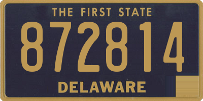 DE license plate 872814