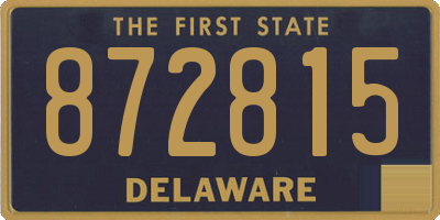 DE license plate 872815