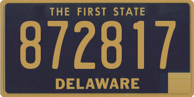DE license plate 872817
