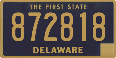 DE license plate 872818