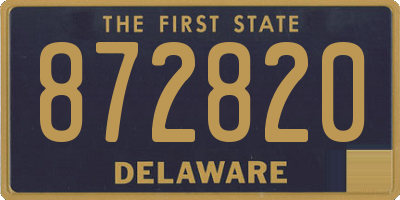 DE license plate 872820