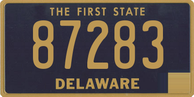 DE license plate 87283