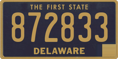DE license plate 872833