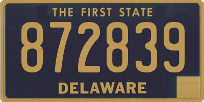 DE license plate 872839