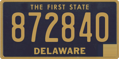 DE license plate 872840