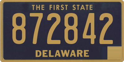 DE license plate 872842