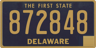 DE license plate 872848