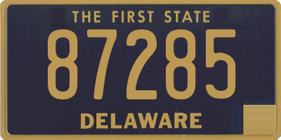 DE license plate 87285