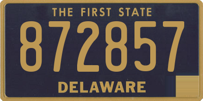 DE license plate 872857