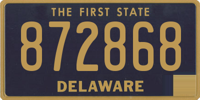 DE license plate 872868