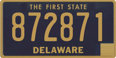 DE license plate 872871