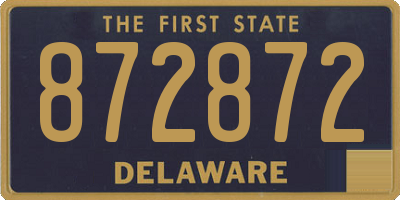 DE license plate 872872