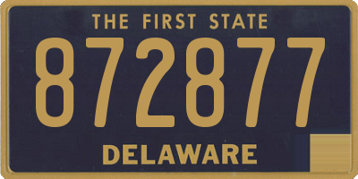DE license plate 872877