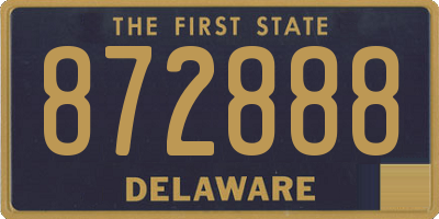 DE license plate 872888