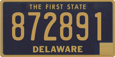DE license plate 872891